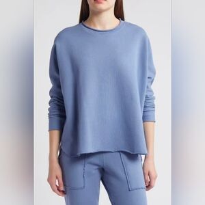 Frank & Eileen Anna Long Sleeve Capelet Sweatshirt Blueberry